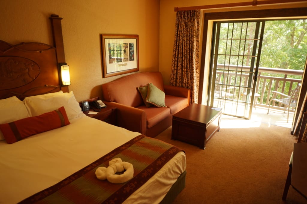 master bedroom at wilderness lodge