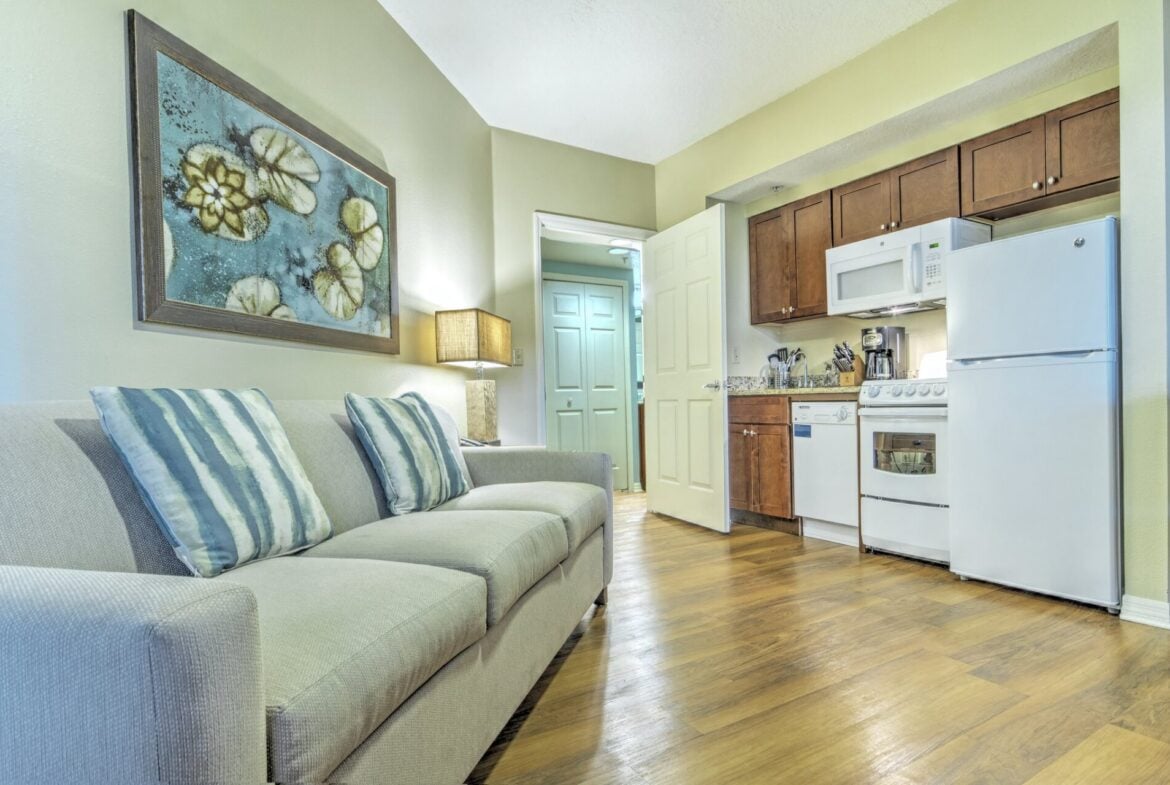 Club Wyndham Cypress Palms Kitchen and Living Room