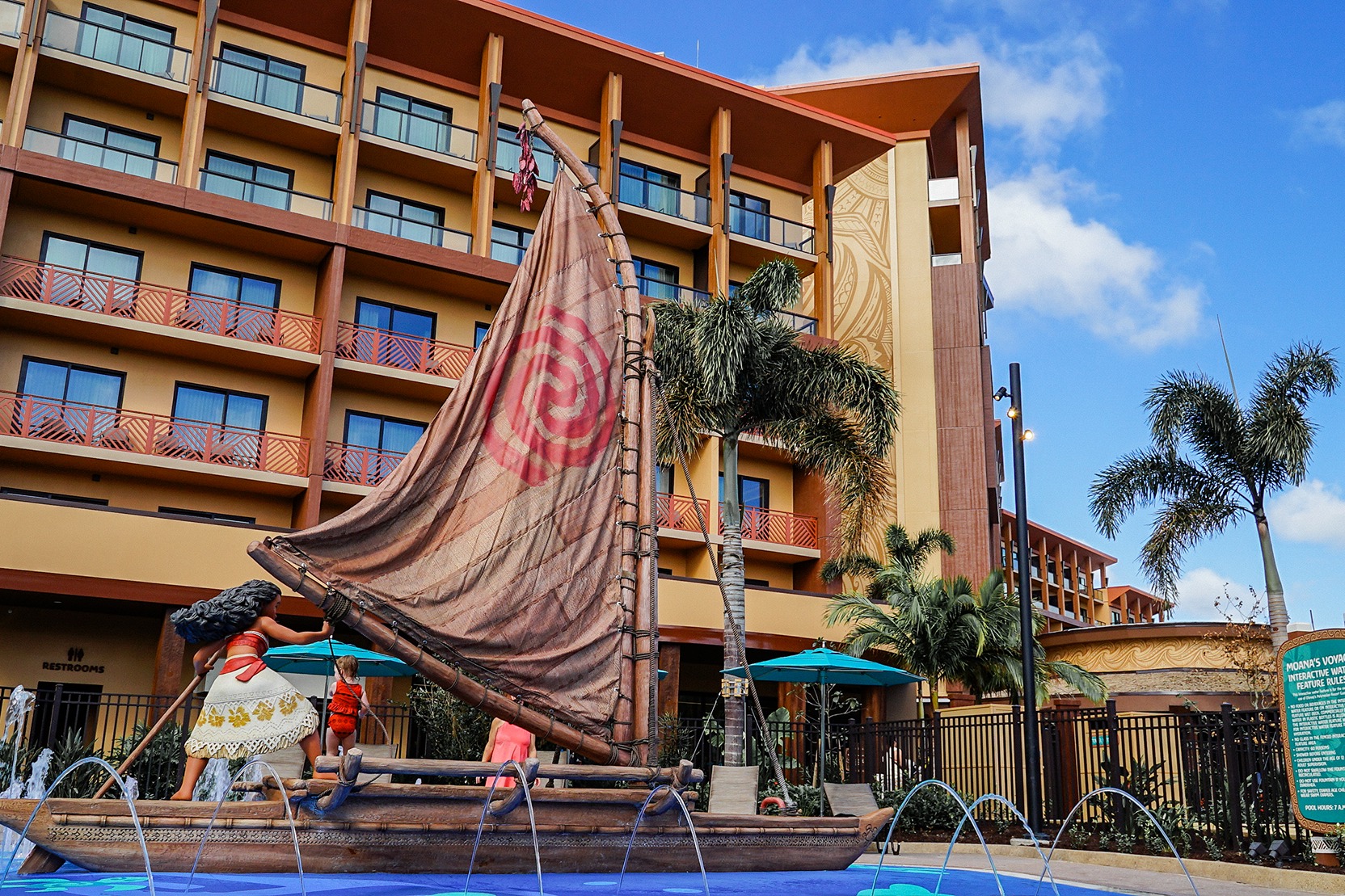 Island Tower at Disney's Polynesian Villas & Bungalows Moana Splash Pad Kids Pool