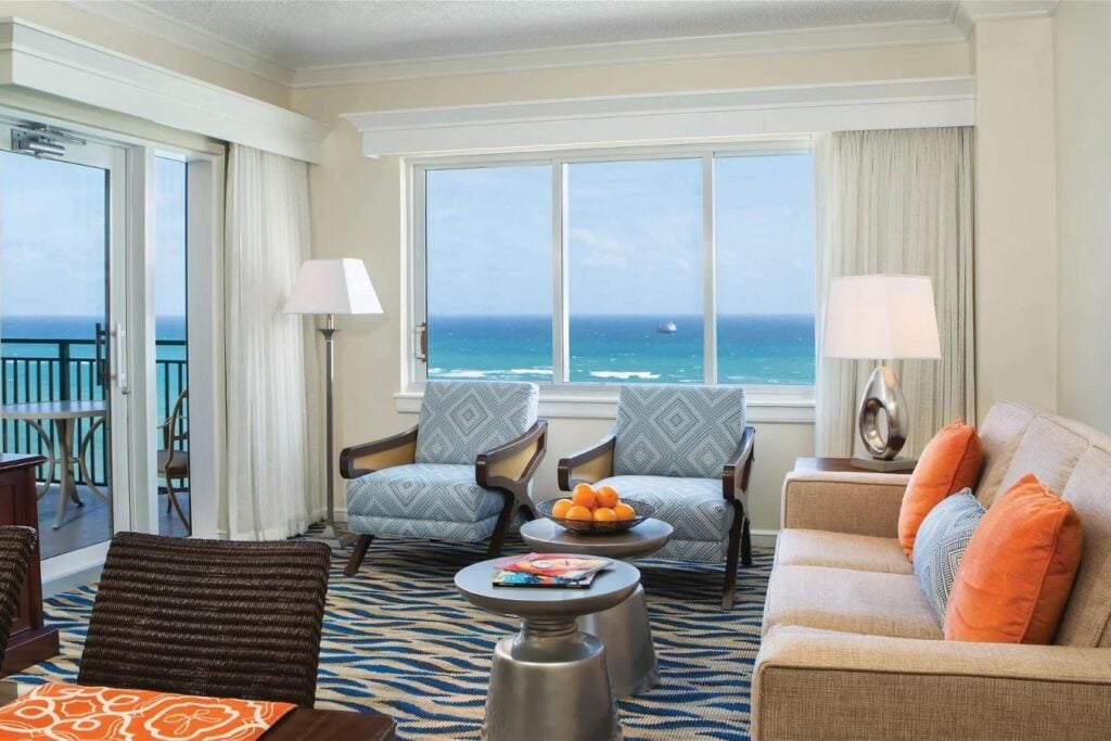 Marriott's BeachPlace Towers Living Area