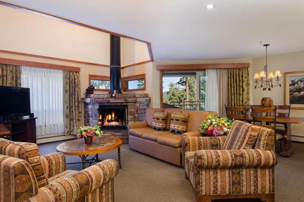 Small-Town Christmas Resorts: The Ridge Tahoe Living Area