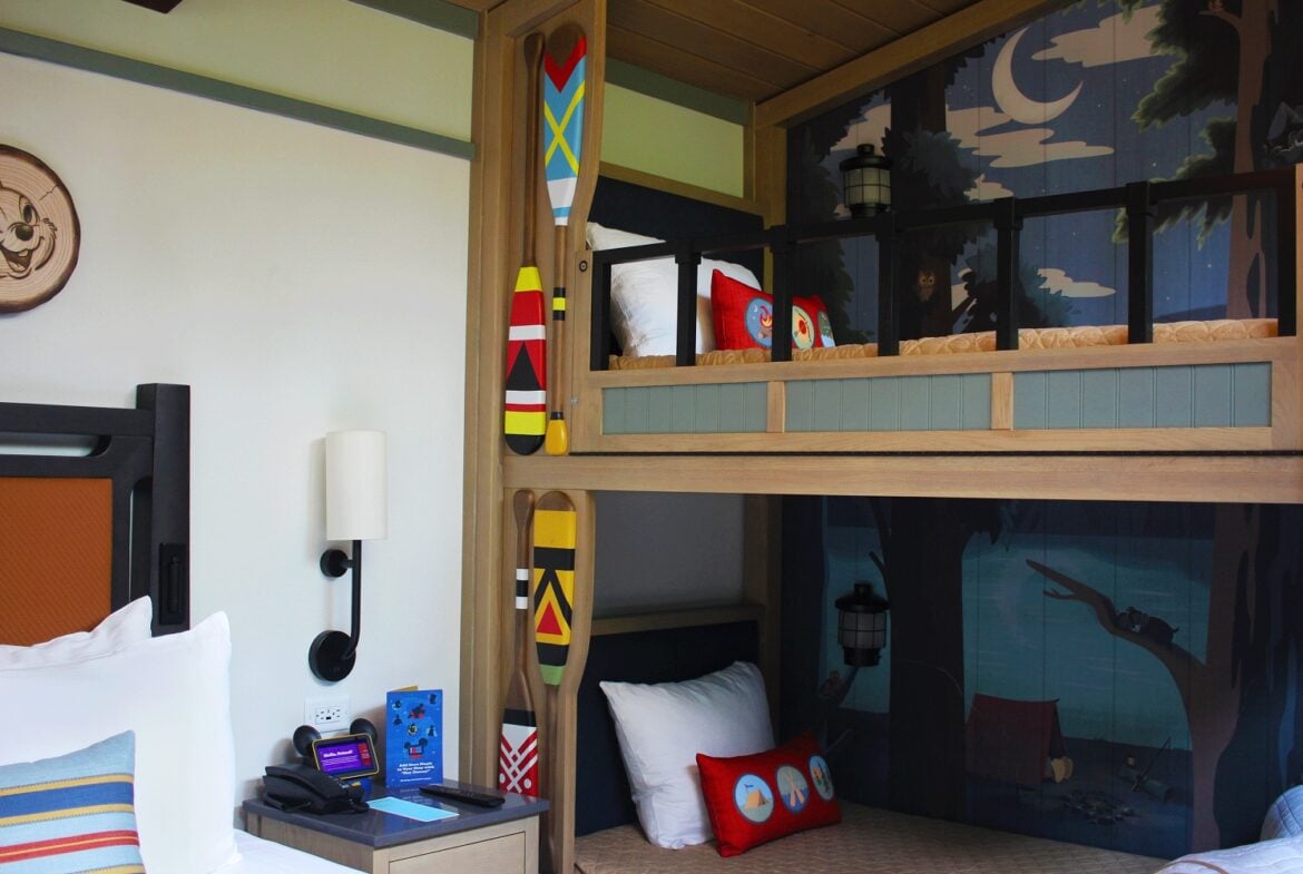 DVC Cabins at Disney's Fort Wilderness Resort Bedroom Bunkbeds