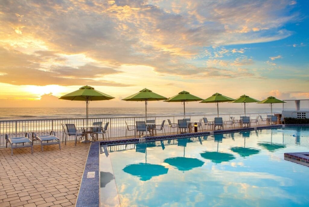 Daytona Seabreeze exterior pool beach view